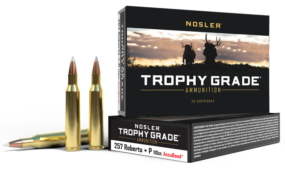 Nosler Accubond Trophy Grade Rifle Ammunition .257 Rob +P 110 gr PT 3050 fps 20/ct