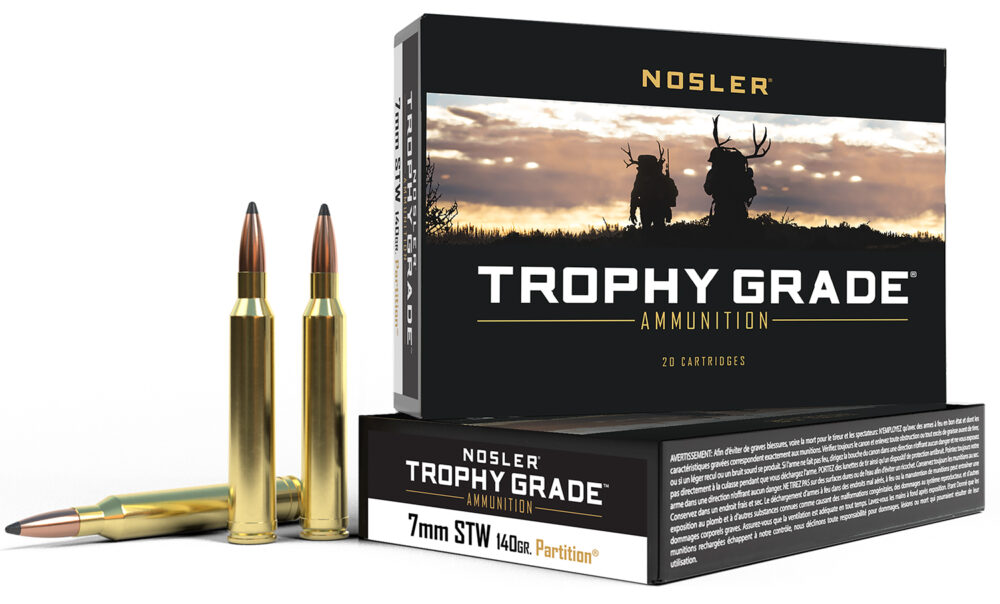 Nosler Partition Trophy Grade Rifle Ammunition 7mm STW 140 gr PSP 3300 fps 20/ct