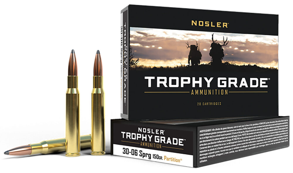 Nosler Partition Trophy Grade Rifle Ammunition .30-06 Springfield 150 gr PSP 3000 fps 20/ct