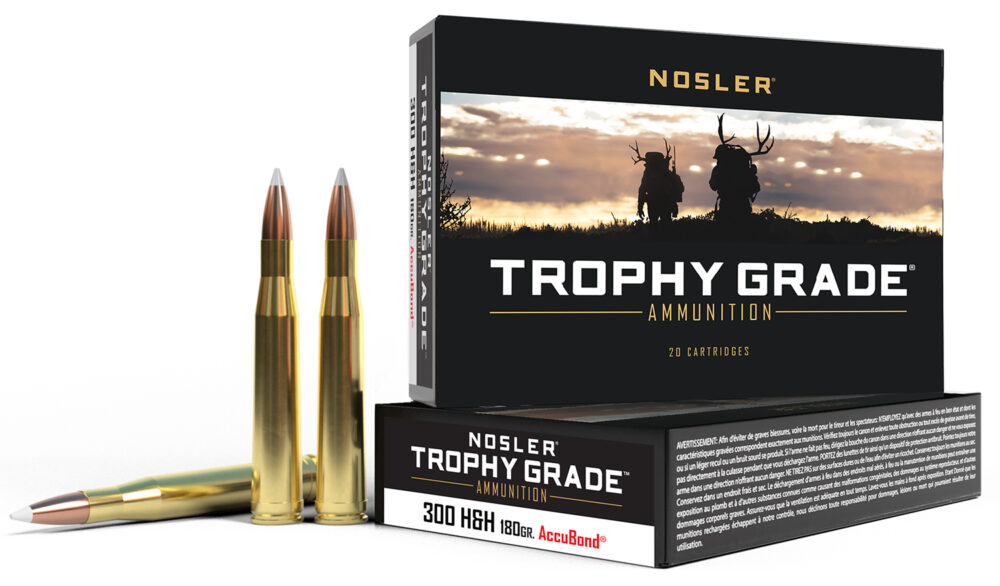 Nosler Trophy Grade Rifle Ammunition .300 H&H 180 gr AB 2950 fps 20/ct