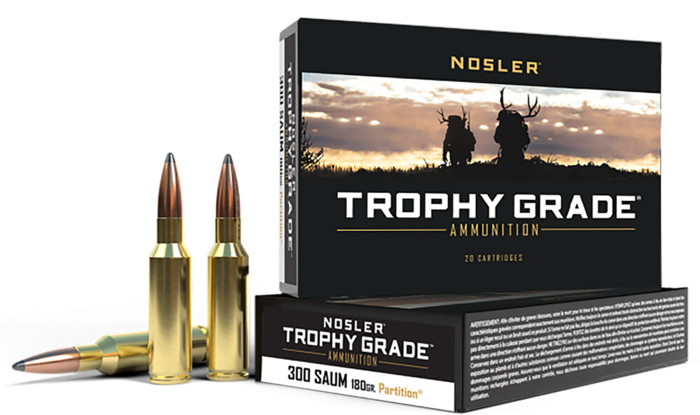 Nosler Partition Trophy Grade Rifle Ammunition .300 SAUM 180 gr PSP 2950 fps 20/ct