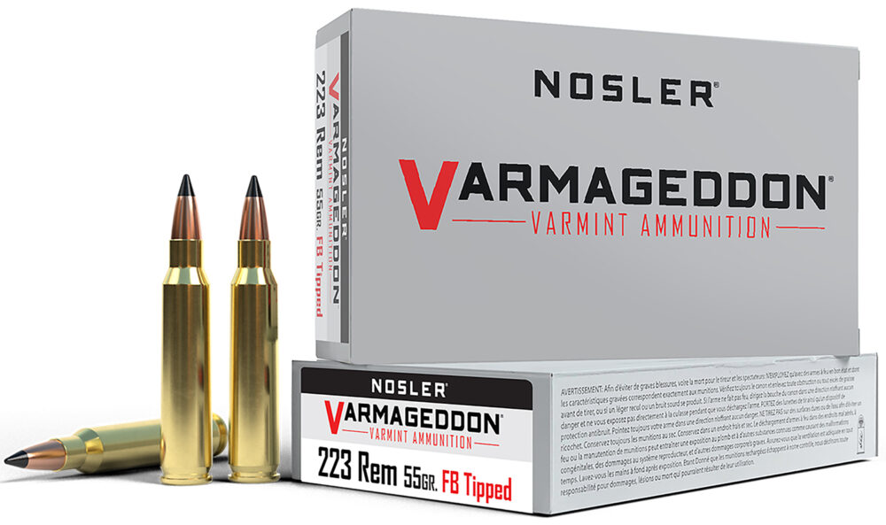 Nosler Varmageddon Rifle Ammunition .223 Rem 55 gr FB Tipped 3100 fps 20/ct