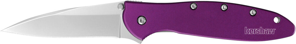 Kershaw Leek Folding Knife 3" Drop Point Blade Purple