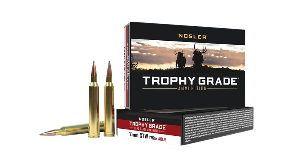 Nosler Accubond Long Range Trophy Grade Rifle Ammunition 7mm STW 175 gr PT 2950 fps 20/ct