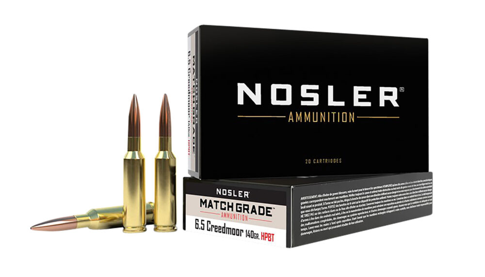 Nosler Match Grade Rifle Ammunition 6.5 Creedmoor 140 gr HPBT 2650 fps 20/ct
