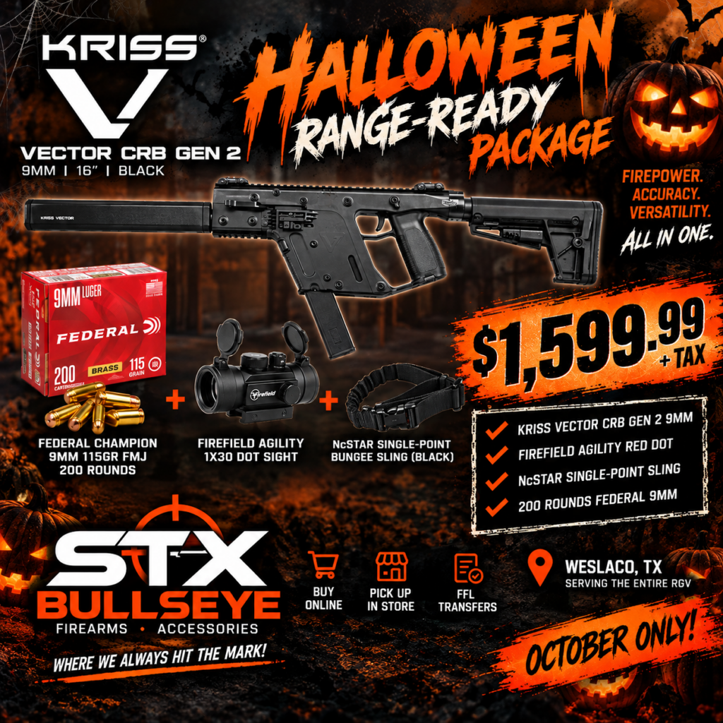 🎃 KRISS VECTOR 9MM RANGE-READY HALLOWEEN SPECIAL promotion at STX Bullseye