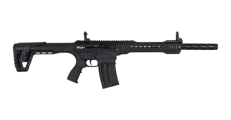 Gforce Arms GF251220 GF25  12 Gauge Semi-Auto 3" 5+1 20" Black Cerakote Spiral Threaded Barrel, Black Cerakote Picatinny Rail Aluminum Receiver, Black Adjustable Synthetic Stock  w/Black Rubber Grip