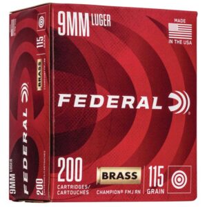 FED CHAMP 9MM 115GR FMJ 200/1000