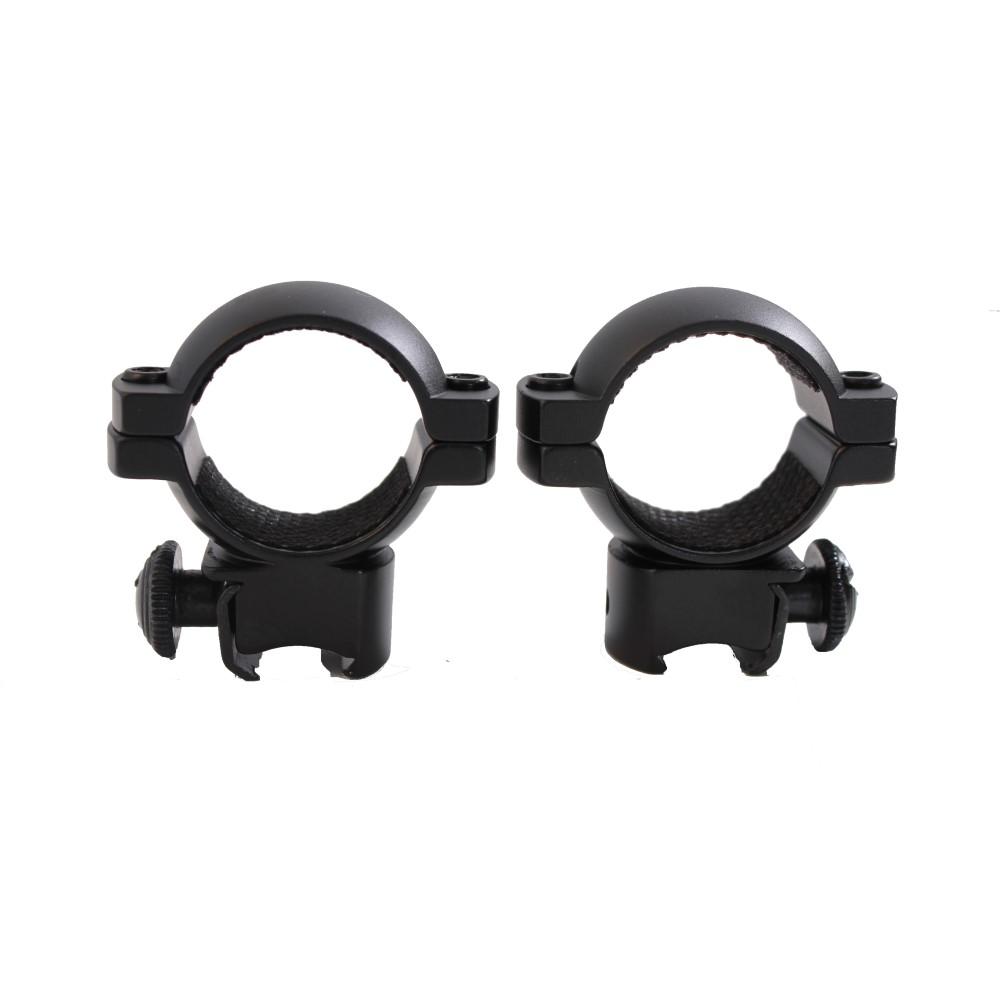 Traditions Aluminum Scope Rings fits .22 Airguns 3/8" Grooved Receiver 1" Medium - Matte Black
