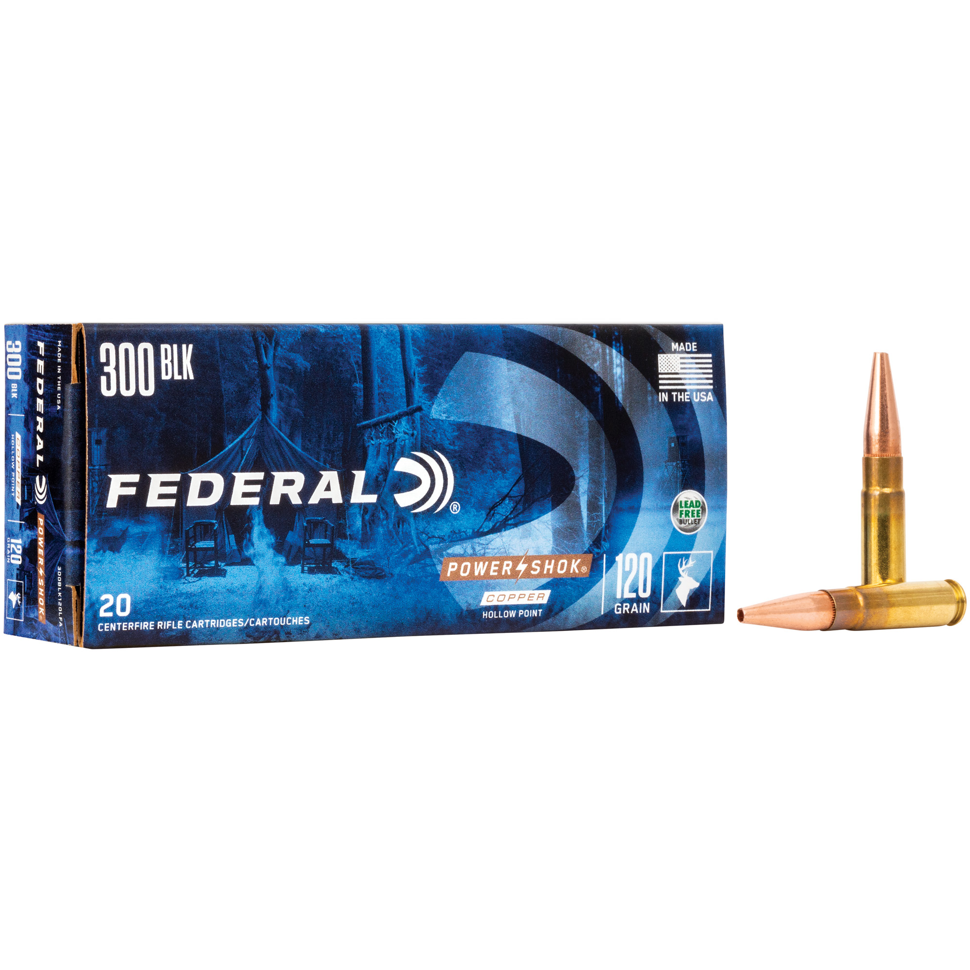 FED 300BLK 120GR POWER-SHK SP 20