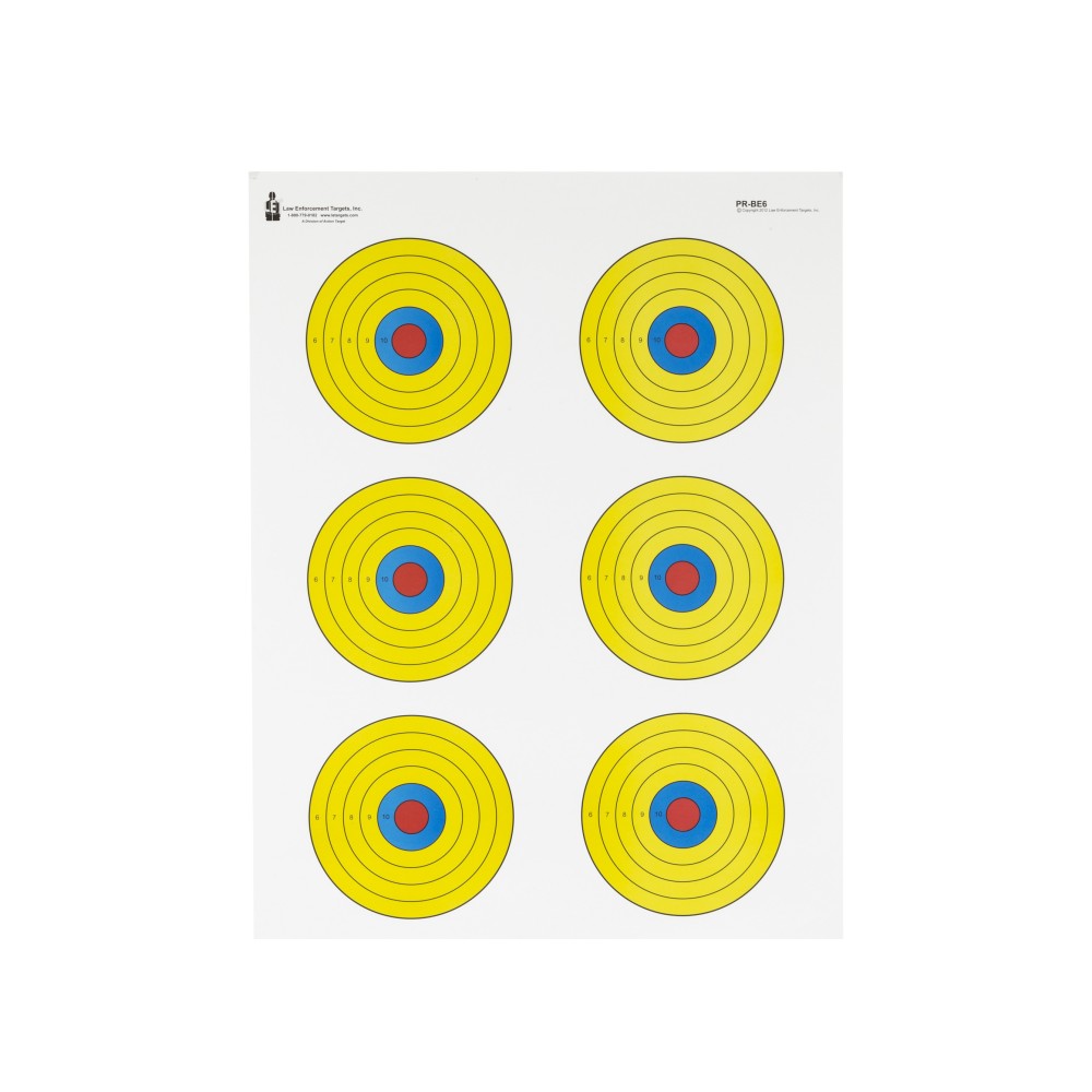 ACTION TGT BRIGHT 6 BULLSEYE 100PK