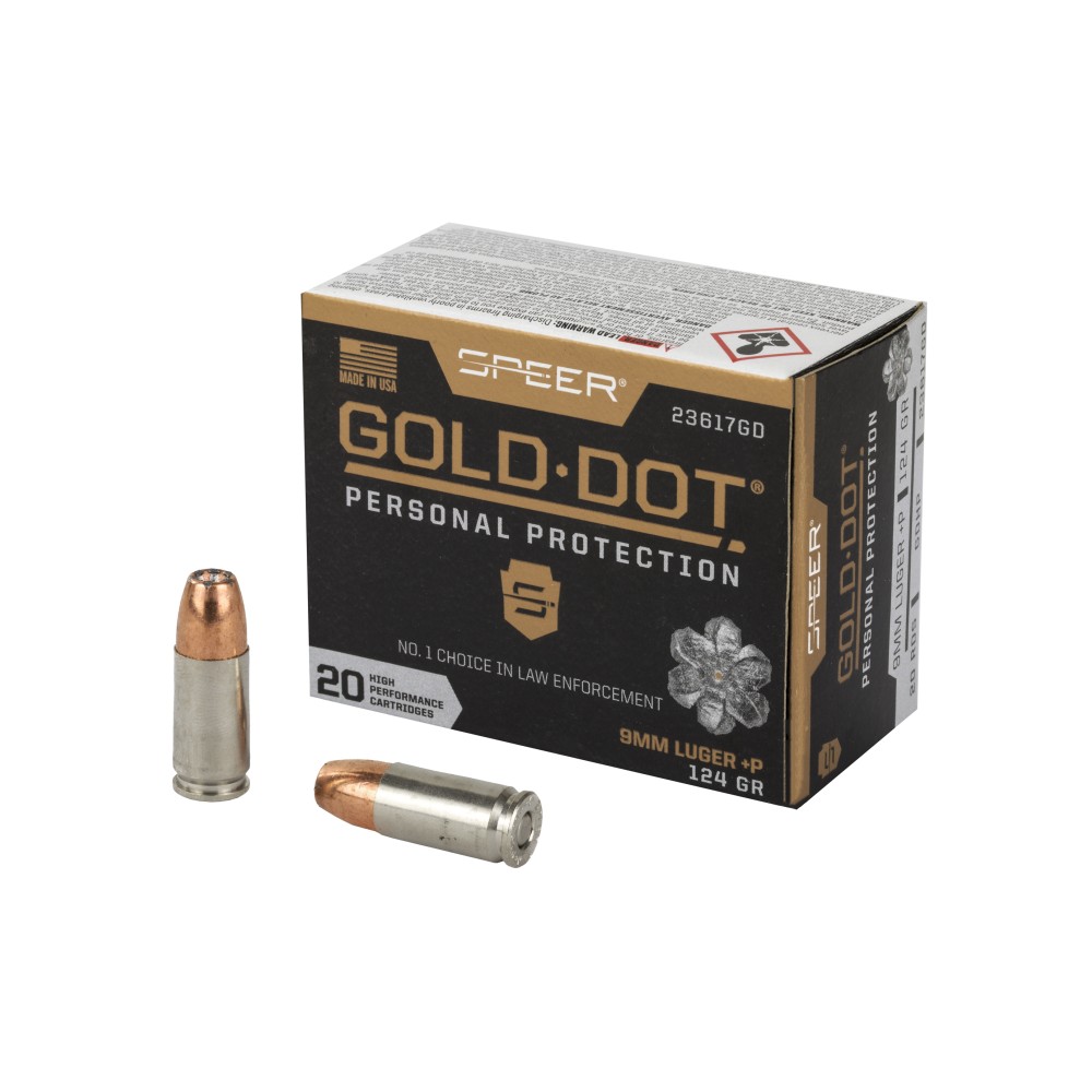 SPR GOLD DOT 9MM+P 124GR HP 20/200
