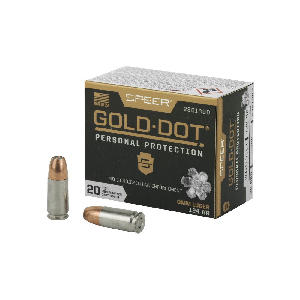 SPR GOLD DOT 9MM 124GR HP 20/200