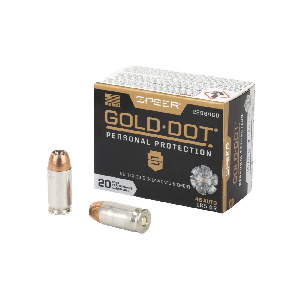 SPR GOLD DOT 45ACP 185GR HP 20/200