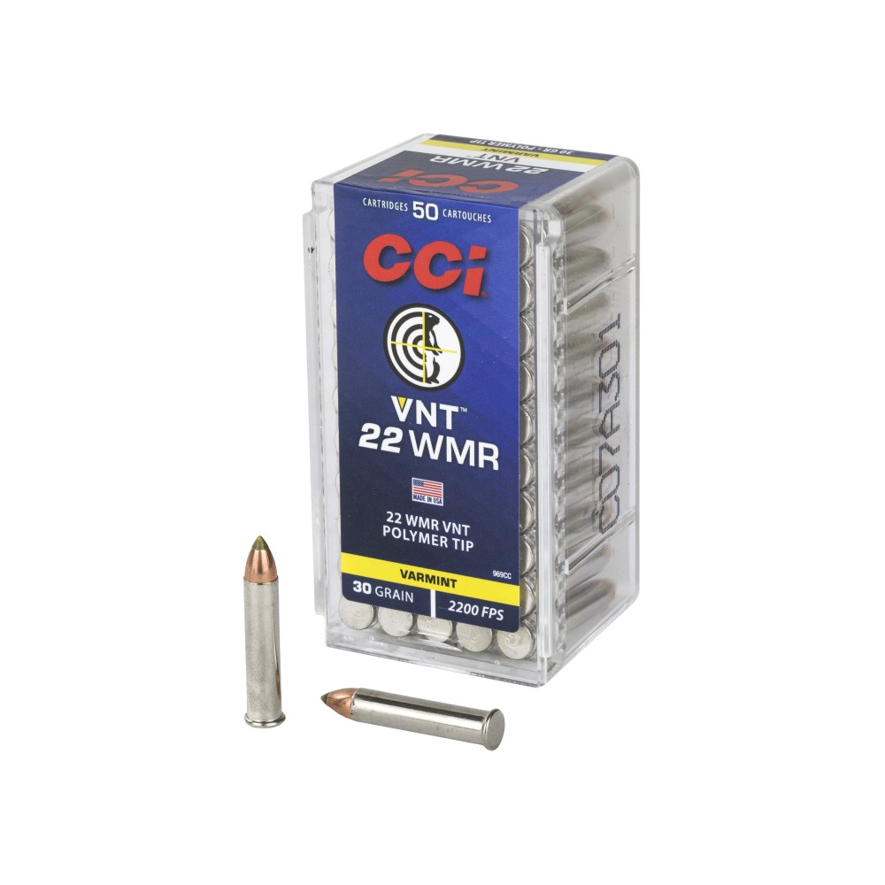 CCI 22WMR 30GR VARMINT TIP 50/2000