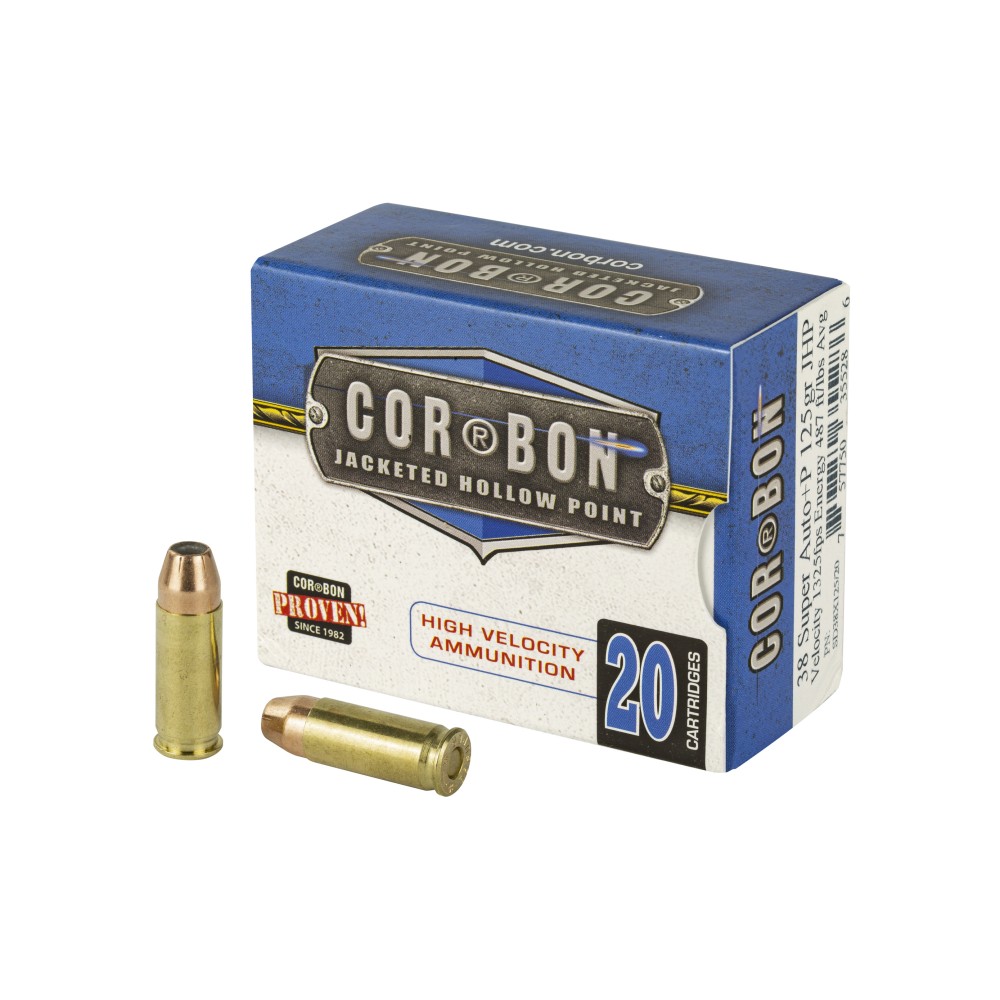CORBON 38SUPER+P 125GR JHP 20/500