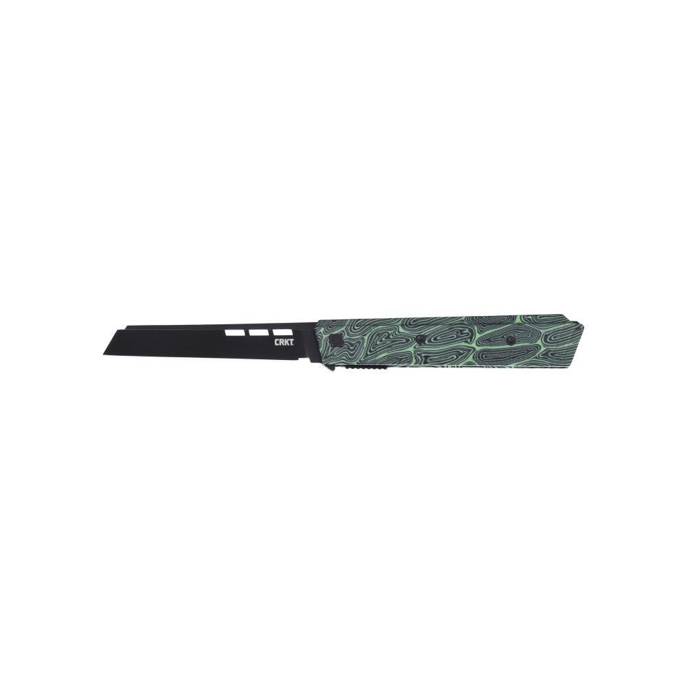 CRKT ZEPHYR 3.22" PLAIN EDGE GRN/WHT