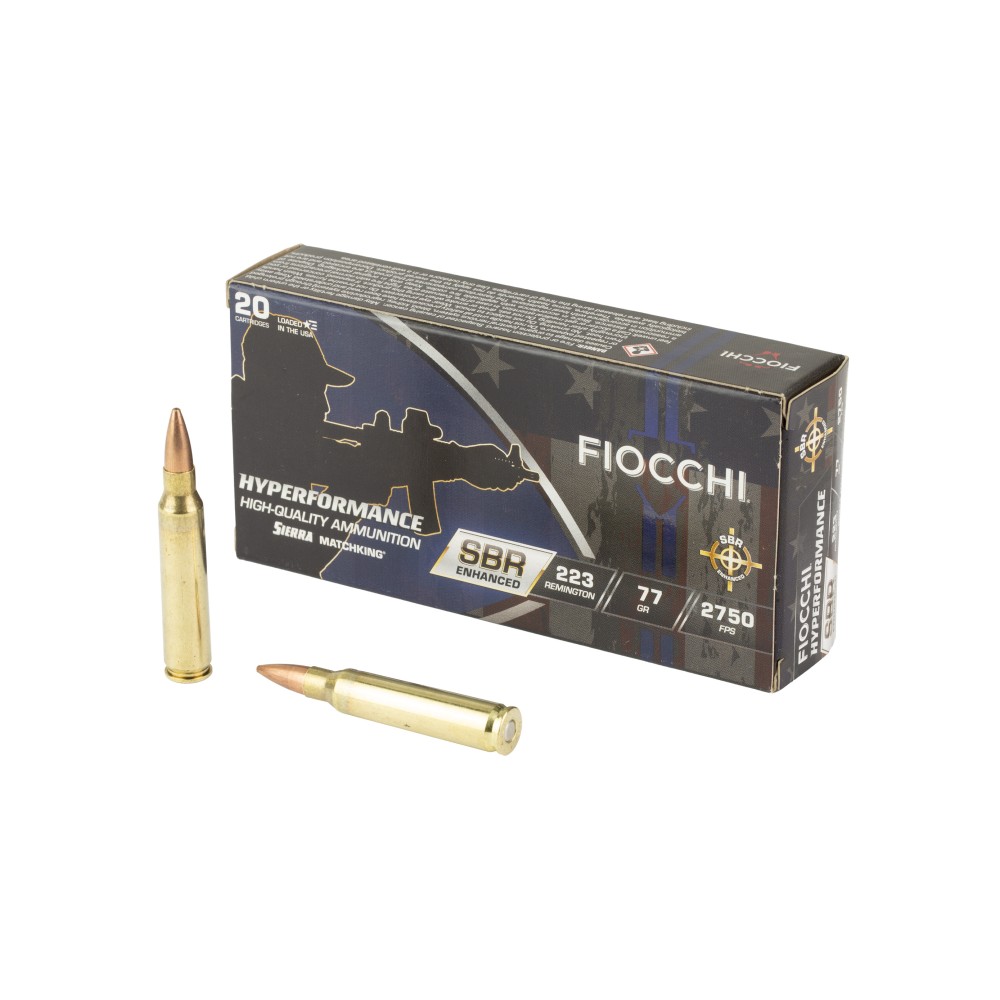 FIOCCHI HYPR SBR 223REM 77GR 20/200