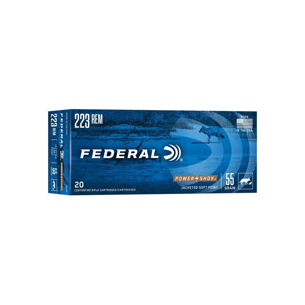 FED PWRSHK 223REM 55GR SP 20/200