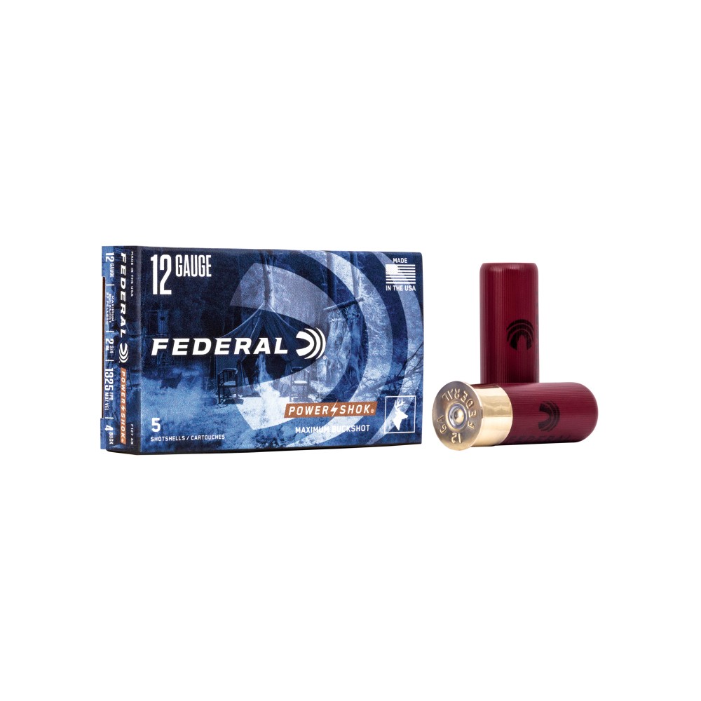 FED PWRSHK 12GA 2.75 MX #4 BCK 5/250