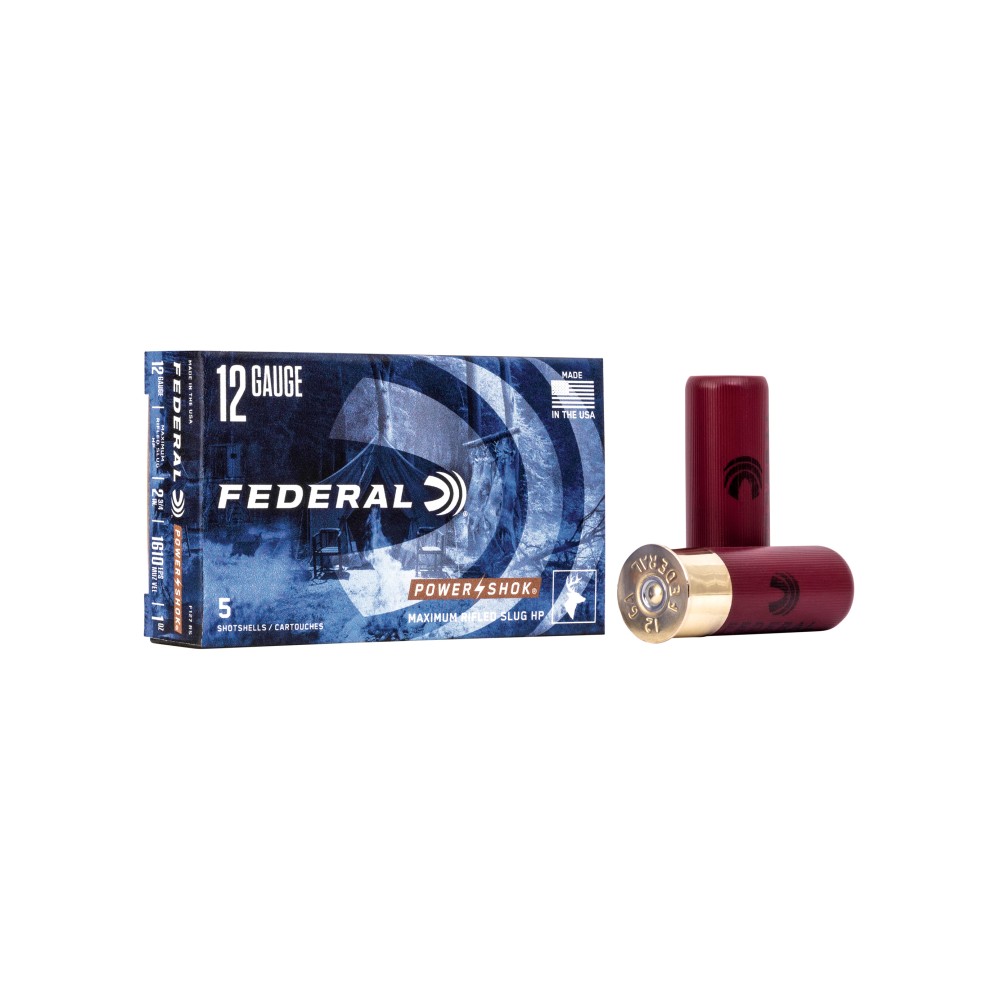 FED PWRSHK 12GA 2.75 RFL SLUG 5/250