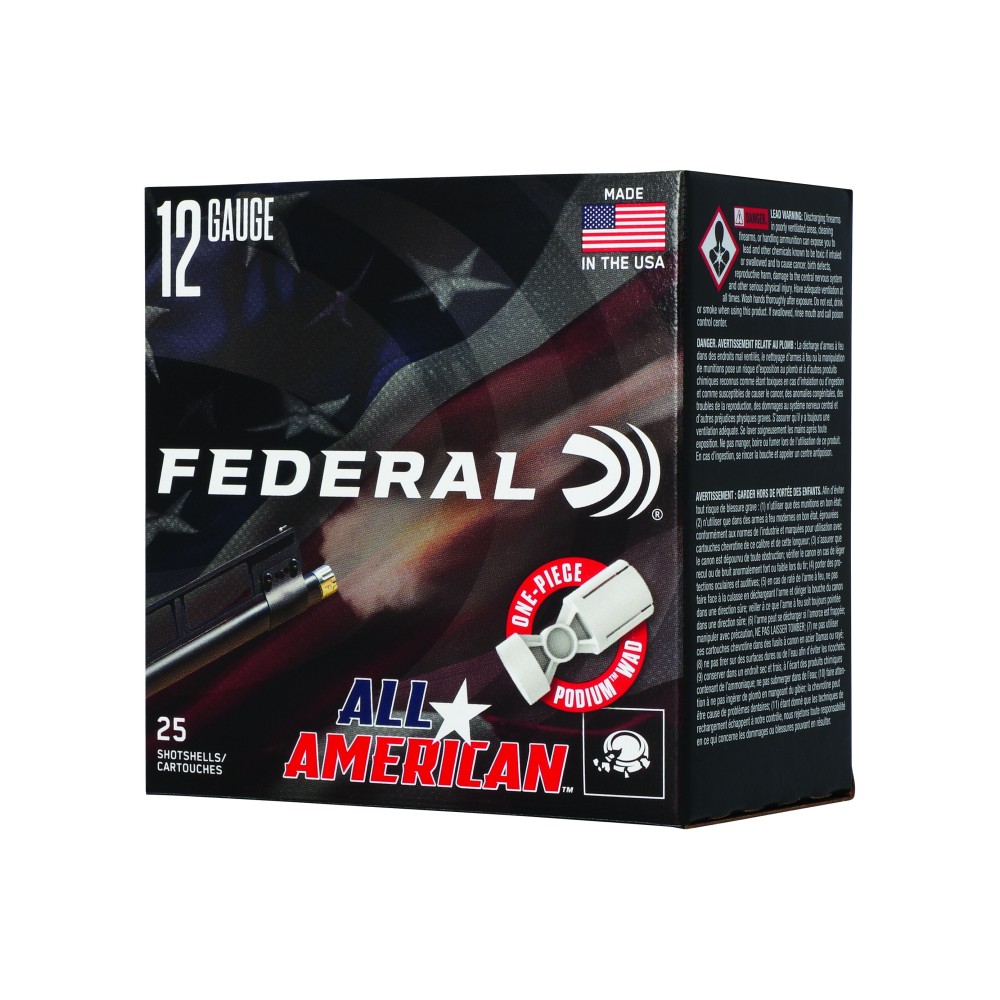 FED ALL AMER 12GA 2.75" 1 1/8OZ #8