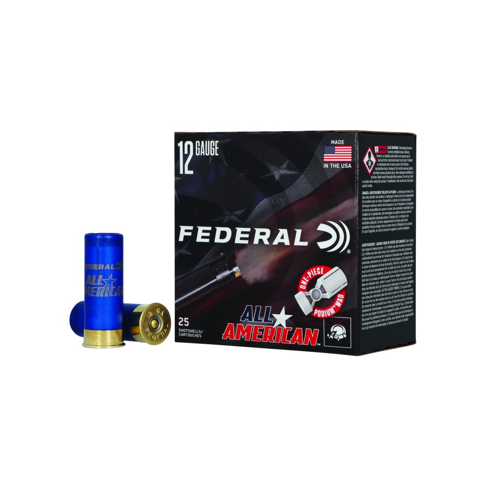 FED ALL AMER 12GA 2.75" 1 1/8OZ #7.5