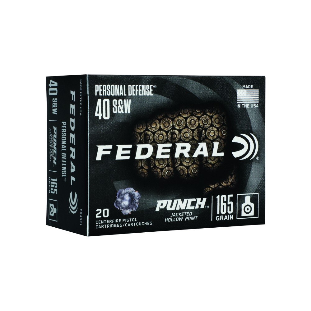 FED PUNCH 40 S&W 165GR JHP 20/200