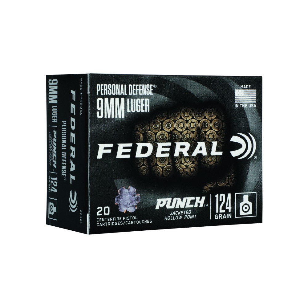FED PUNCH 9MM 124GR PUNCH JHP 20/200