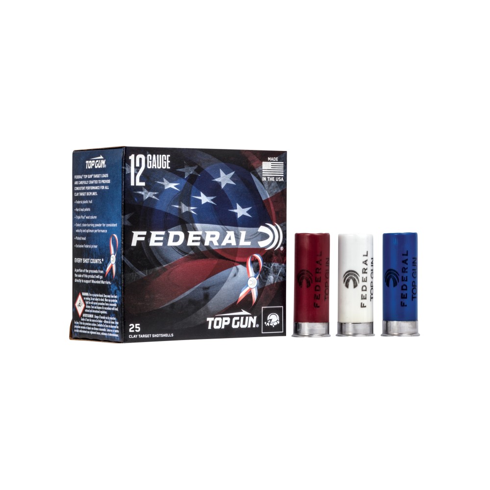 FED TOP GUN 12GA 2.75" #8 RWB 25/250