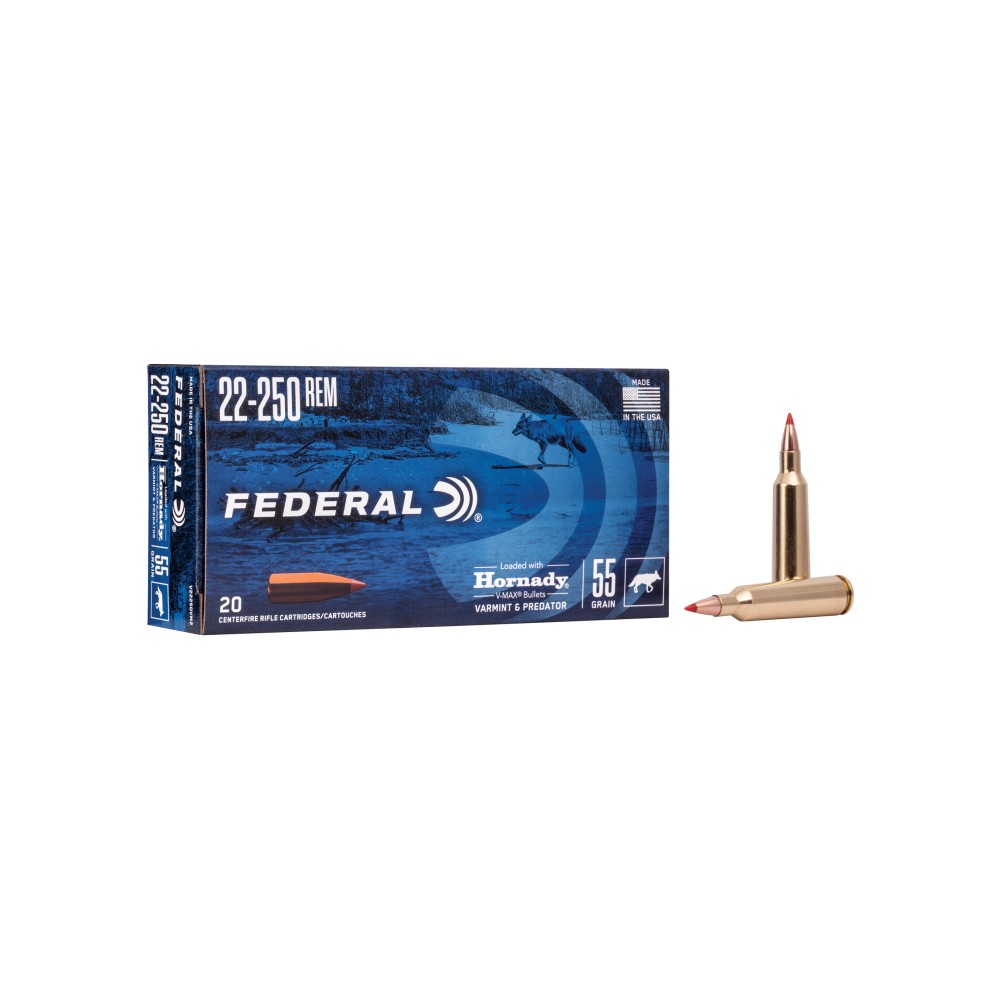 FED V&P 22-250REM 55GR V-MAX 20/200
