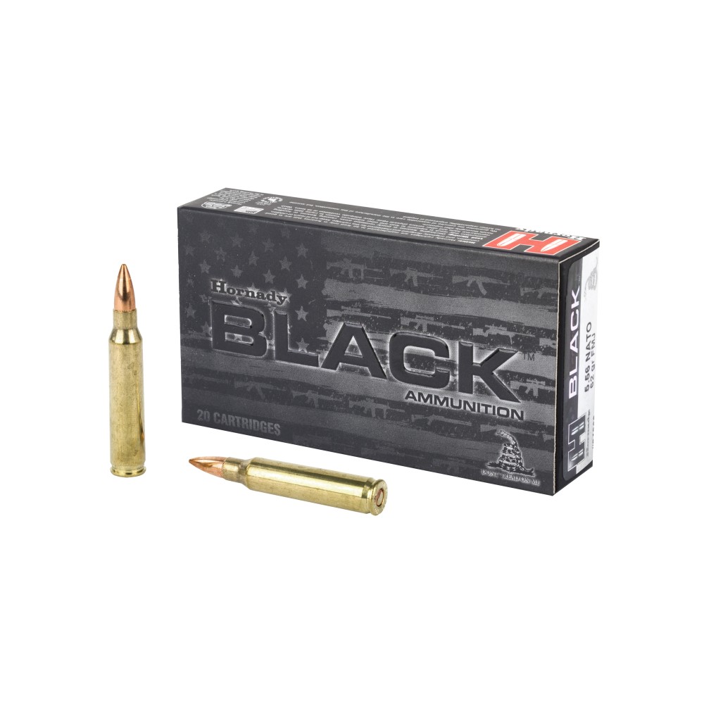 HRNDY BLACK 556NATO 62GR FMJ 20/200