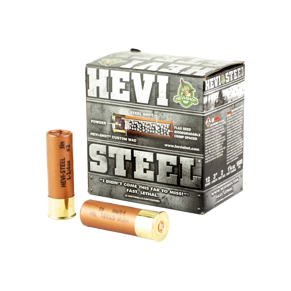 HEVI STEEL 12GA 3" #2 25/250