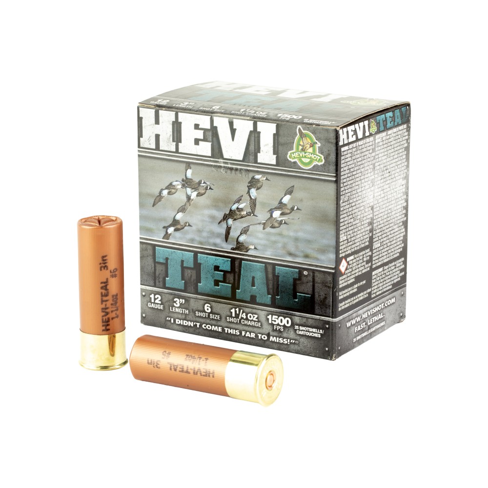 HEVI TEAL 12GA 3" #6 25/250