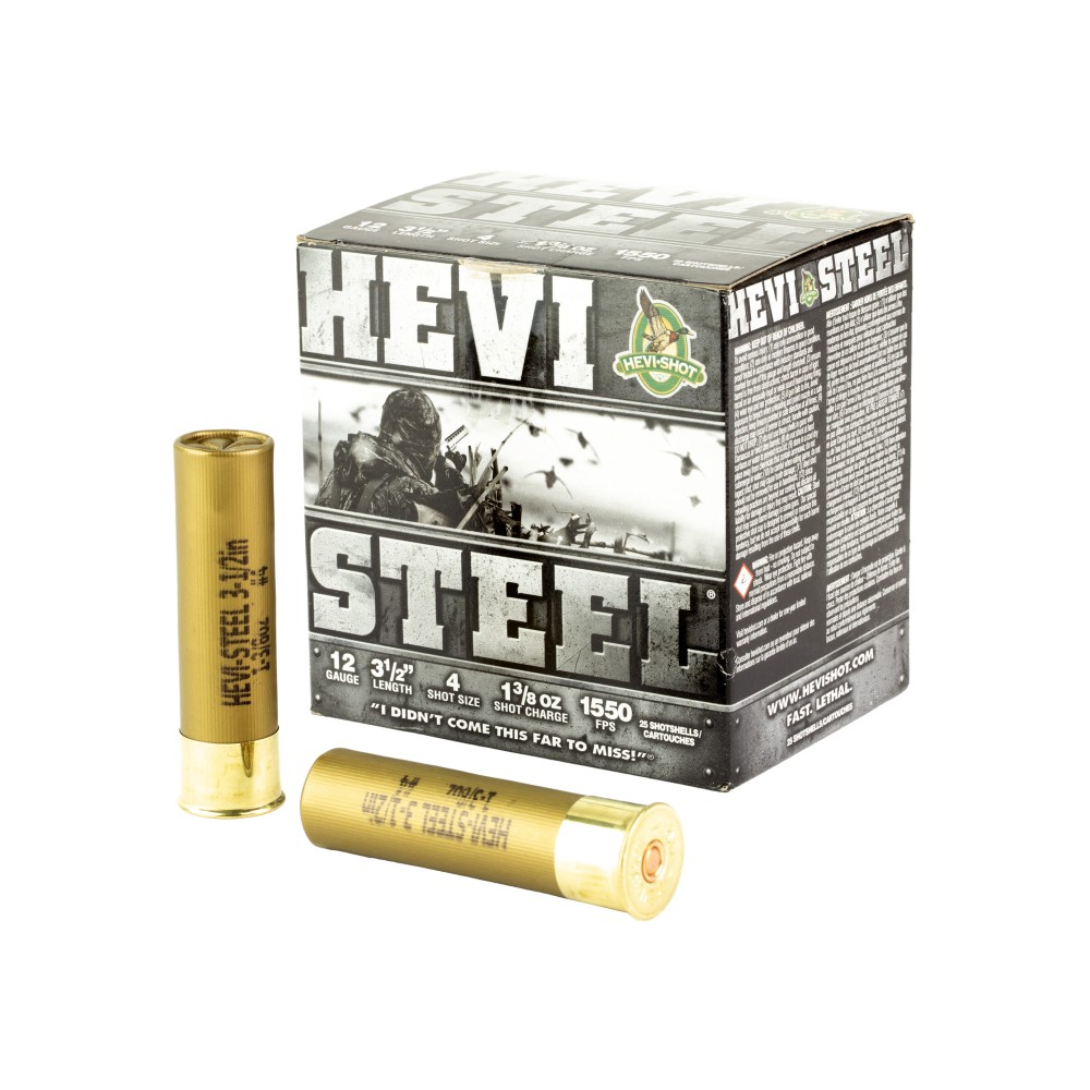 HEVI STEEL 12GA 3.5" #4 25/250