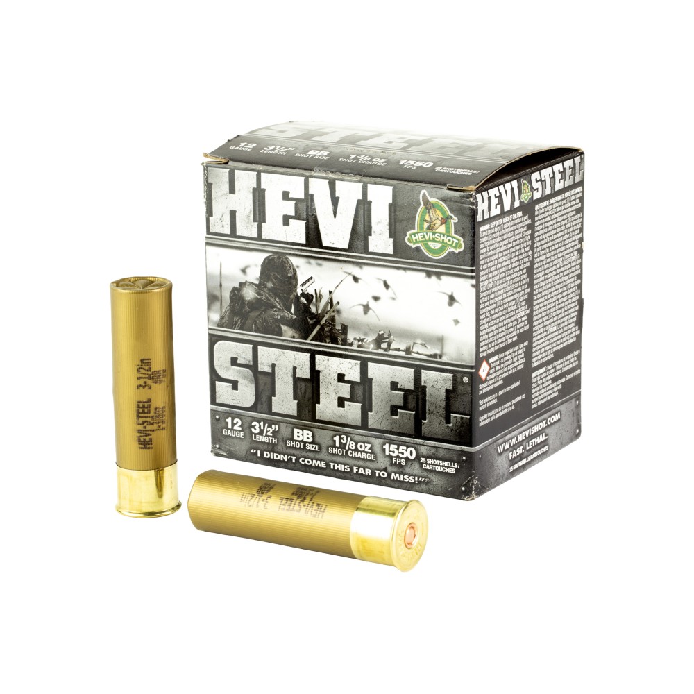 HEVI STEEL 12GA 3.5" BB 25/250