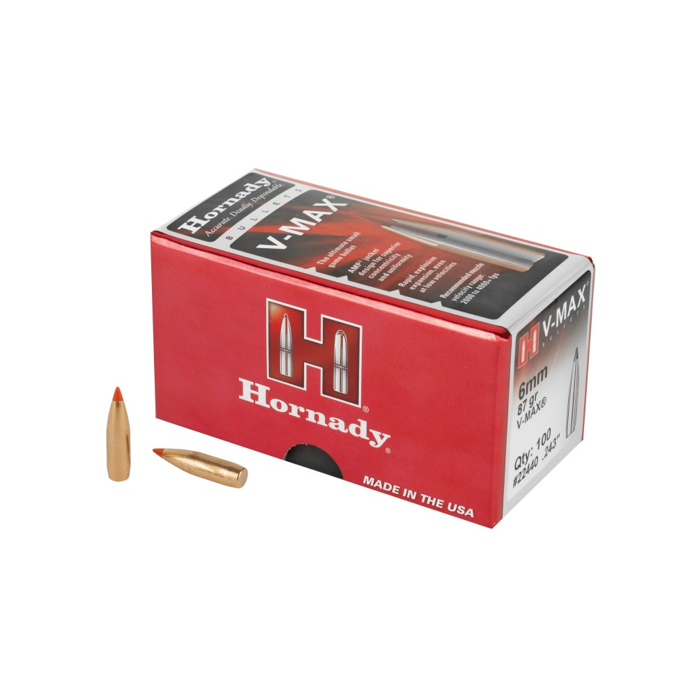 HRNDY V-MAX 6MM .243 87GR 100CT