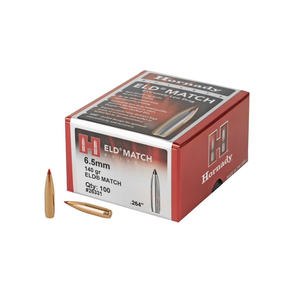 HRNDY ELD-M 6.5MM .264 140GR 100CT