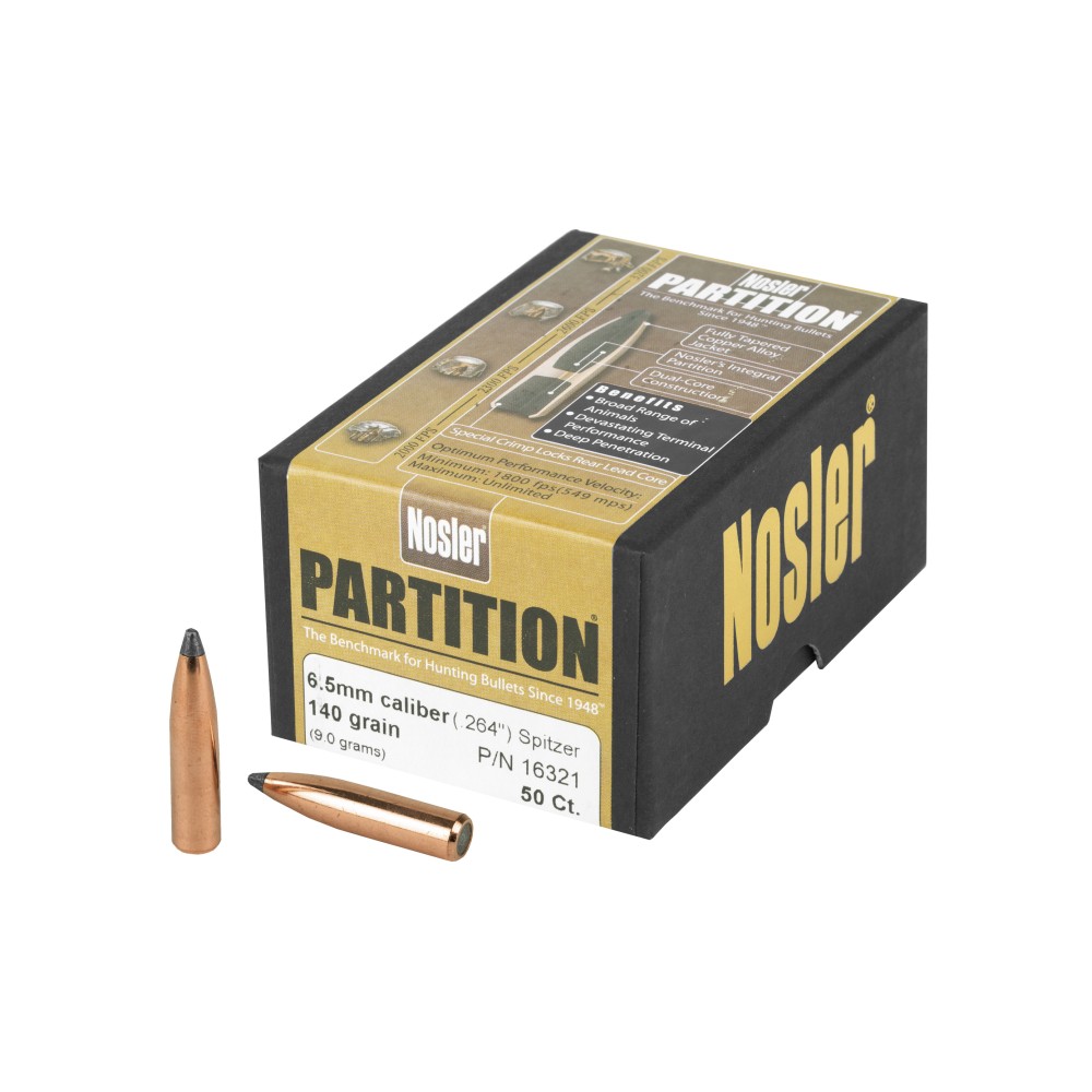 NOSLER 6.5MM 140GR SP PARTITION 50CT