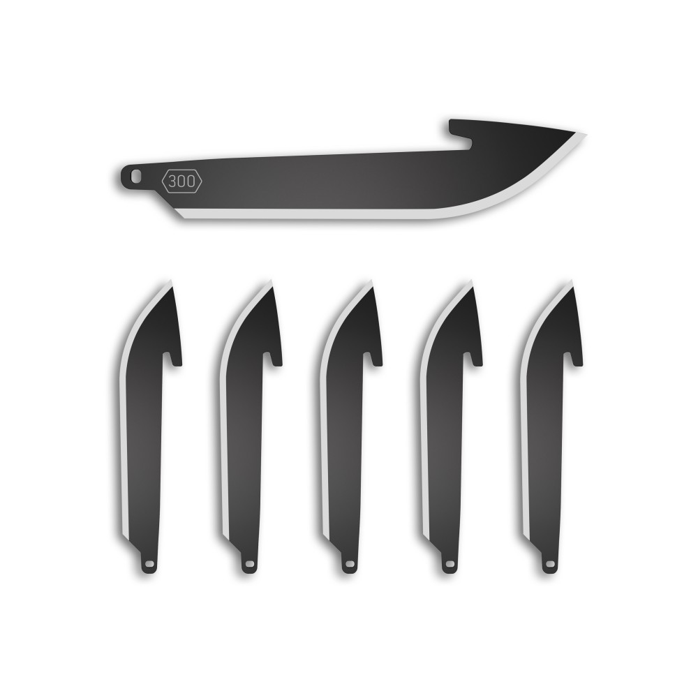OD EDGE DROP-PT 3" BLADE 6PK BLK