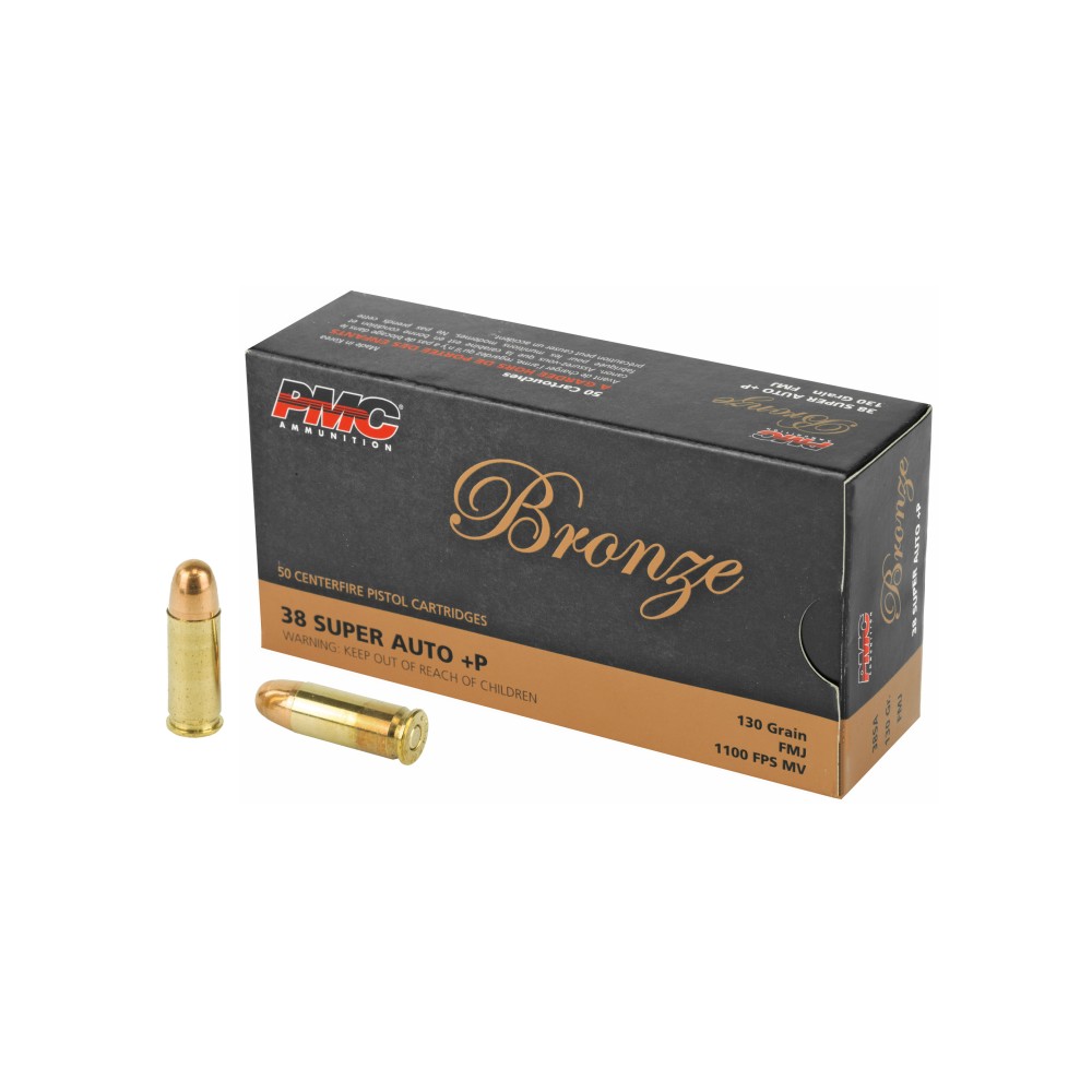 PMC BRNZ 38SUPER +P 130 FMJ 50/1000