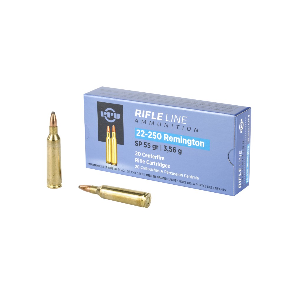 PPU 22-250REM SP 55GR 20/200