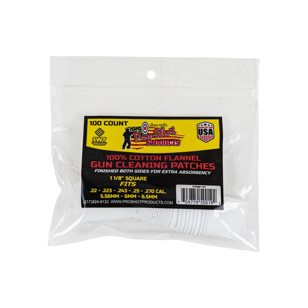 PRO-SHOT PATCH .22-.270CAL 100CT