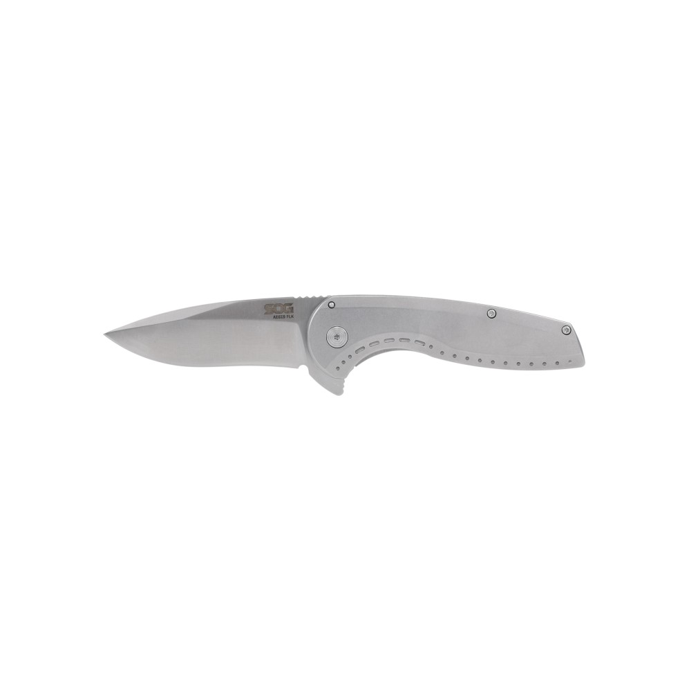 SOG AEGIS FLK 3.25" DROP PT SLV