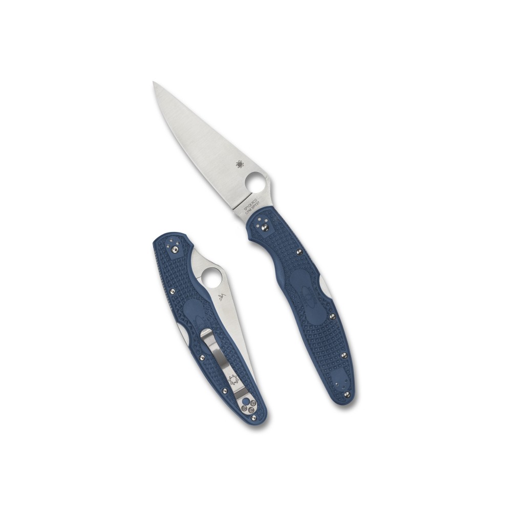 SPYDERCO POLICE 4 LTWT 4.38" BLU/SLV