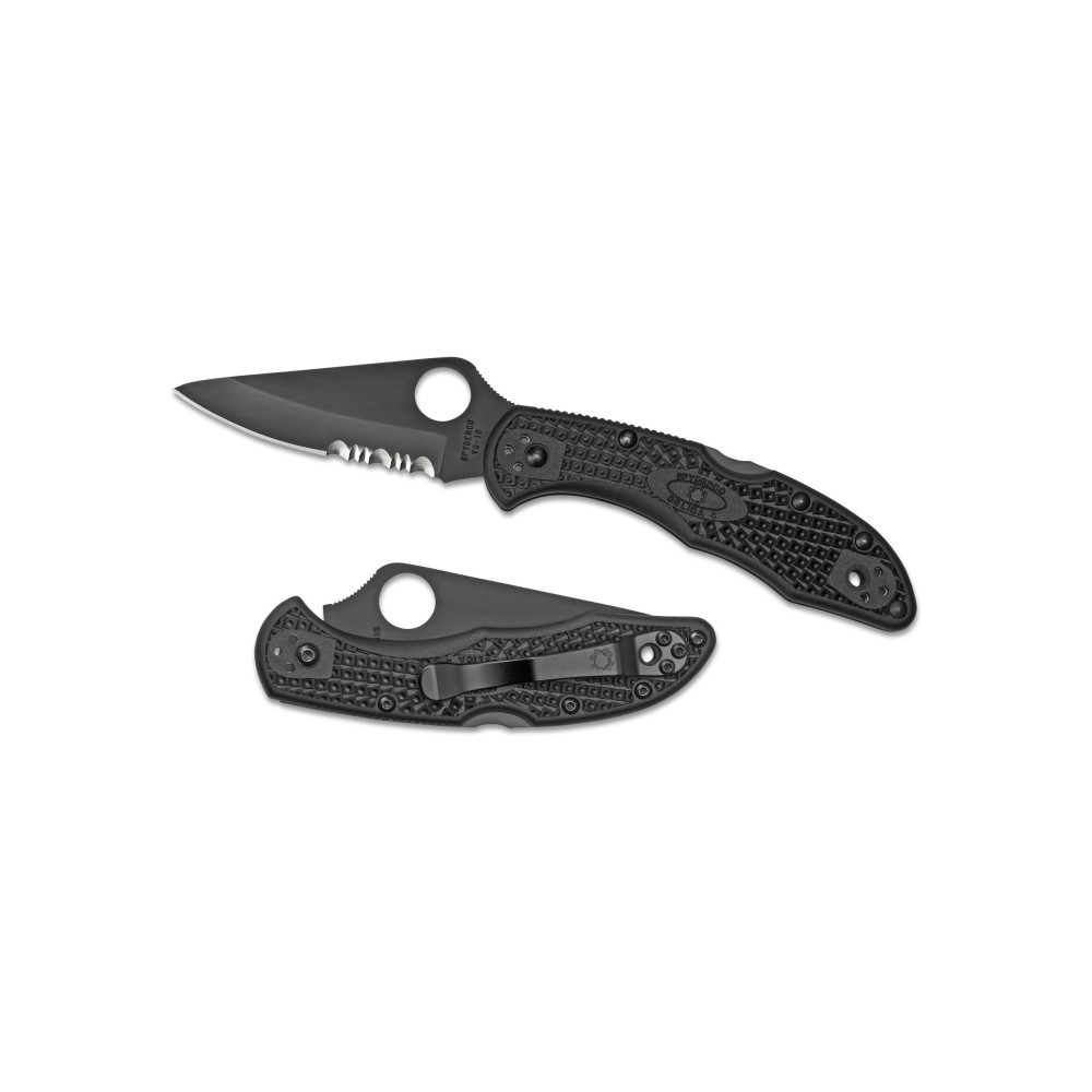 SPYDERCO DELICA4 COMBO BLADE BLK