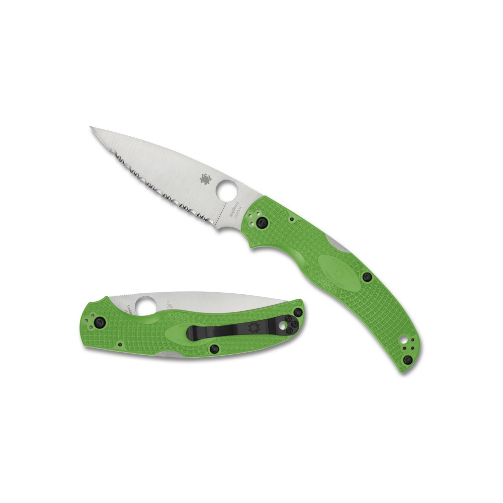 SPYDERCO NATIVE CHF SLT LW GRN SRTD