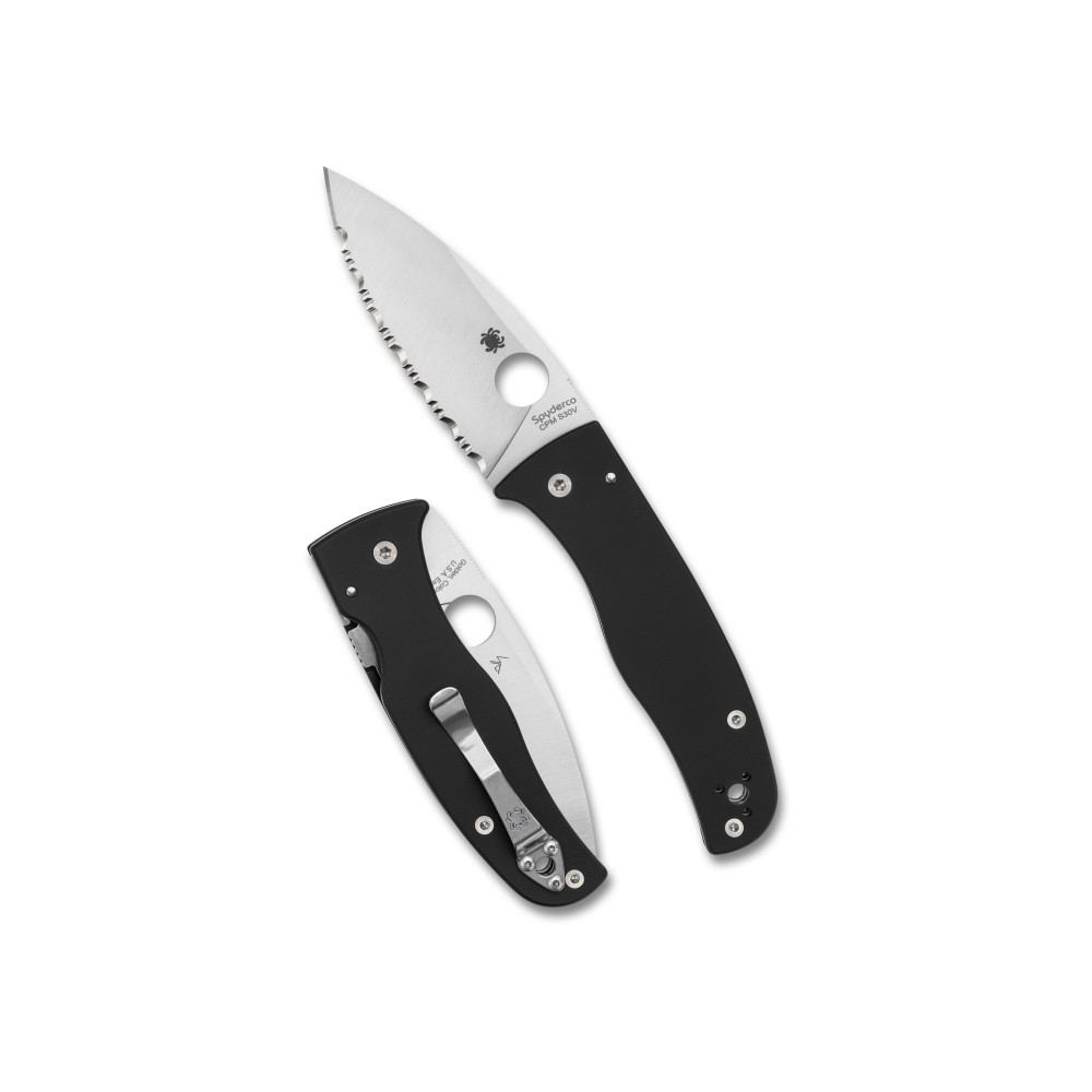 SPYDERCO BODACIOUS BLK/SLV S30V SRTD
