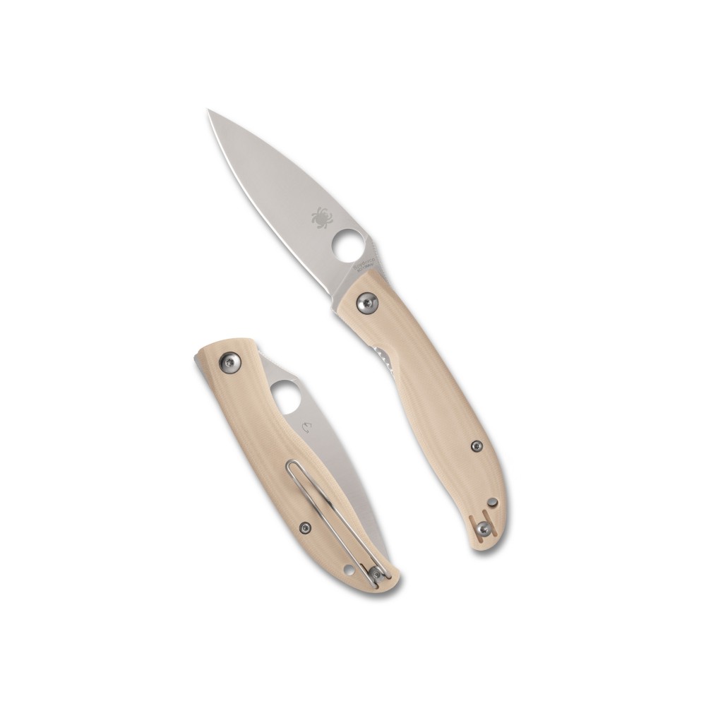 SPYDERCO MANTRA 4 G-10 3.34" WHT/SLV