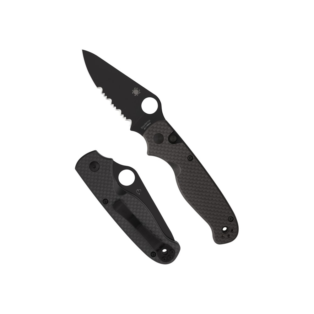 SPYDERCO BUTTONUP CF PS 3.27" BLK